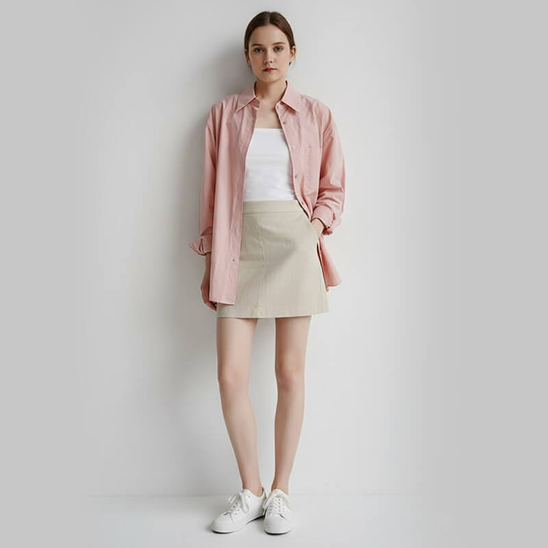 Linen Cotton Chambray Fabric | 135g/m2 Lightweight Yarn-Dyed Weave | For Premium Shirting, Skirts & Dresses