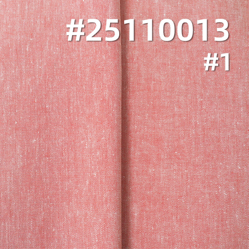 Linen Cotton Chambray Fabric | 135g/m2 Lightweight Yarn-Dyed Weave | For Premium Shirting, Skirts & Dresses