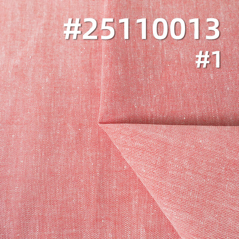 Linen Cotton Chambray Fabric | 135g/m2 Lightweight Yarn-Dyed Weave | For Premium Shirting, Skirts & Dresses
