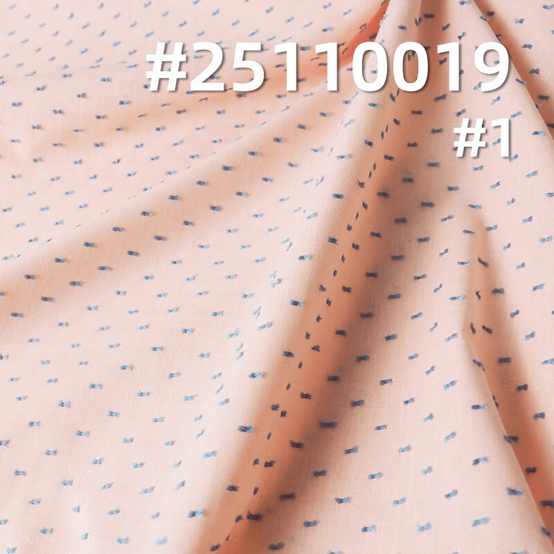 Yarn-Dyed Cotton Dobby Fabric | 94g/m2 Lightweight with Bow Tie Pattern | For Fashion Shirting, Blouses & Skirts