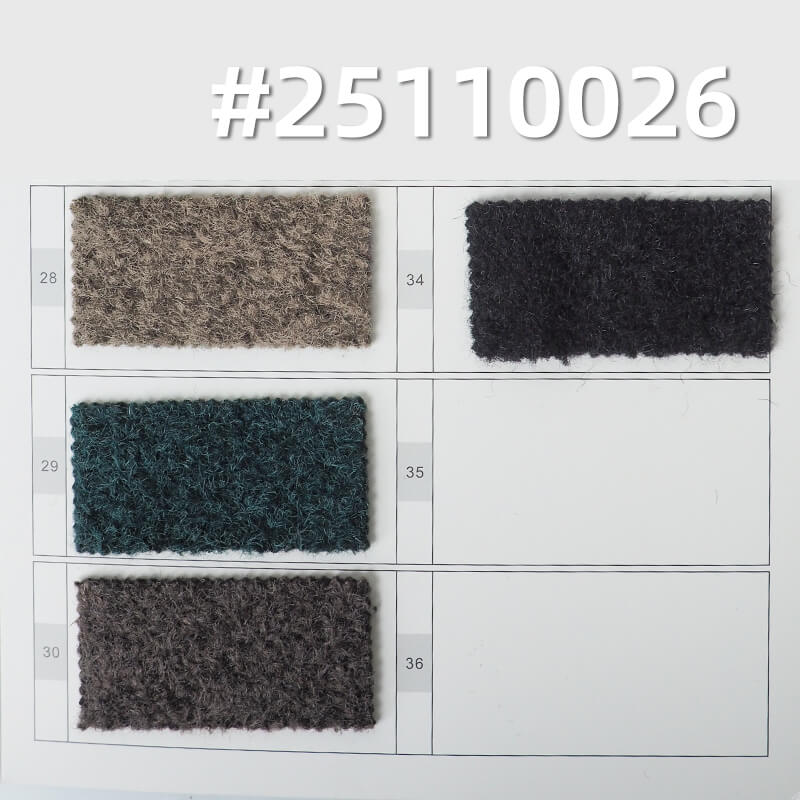 Vermeer Style Cationic Wool-like Knit | 385g/m2(580g/m) Heavyweight Two-Tone Fabric | For Winter Coats & Hats