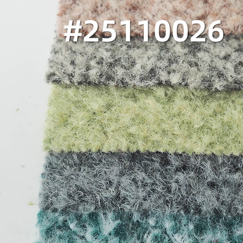 Vermeer Style Cationic Wool-like Knit | 385g/m2(580g/m) Heavyweight Two-Tone Fabric | For Winter Coats & Hats