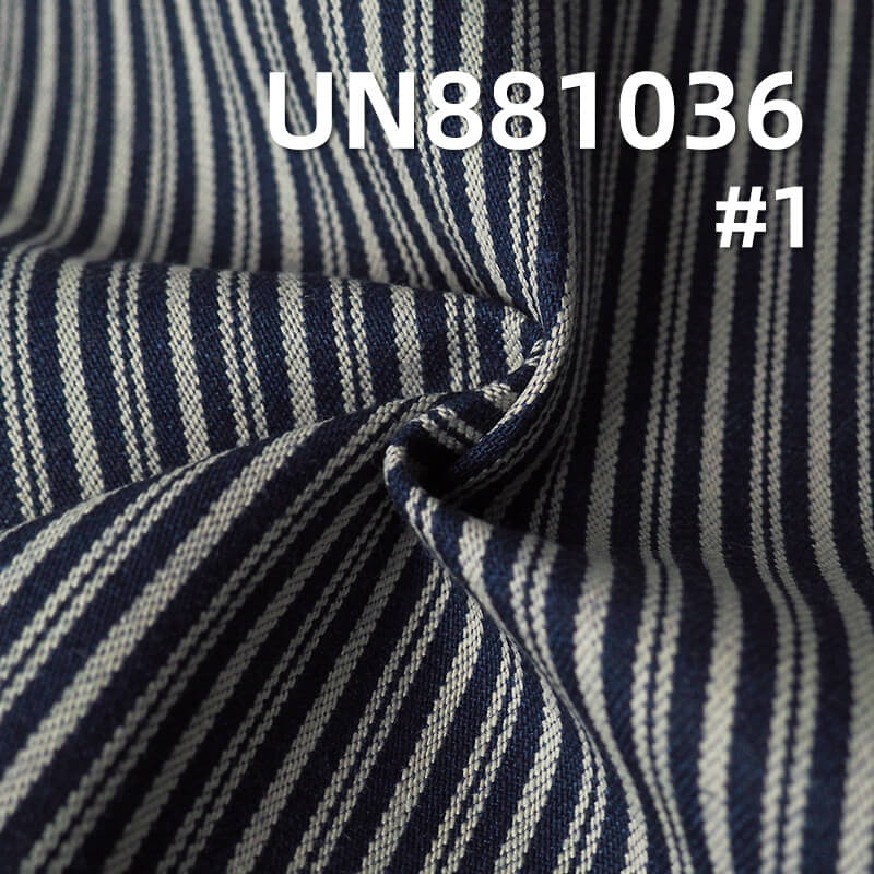 Yarn-Dyed Stripe Denim Fabric | 9.5oz Mid-weight Cotton Twill | For Denim Shirting, Skirts & Dresses