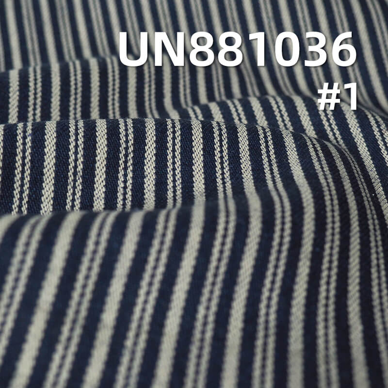 Yarn-Dyed Stripe Denim Fabric | 9.5oz Mid-weight Cotton Twill | For Denim Shirting, Skirts & Dresses