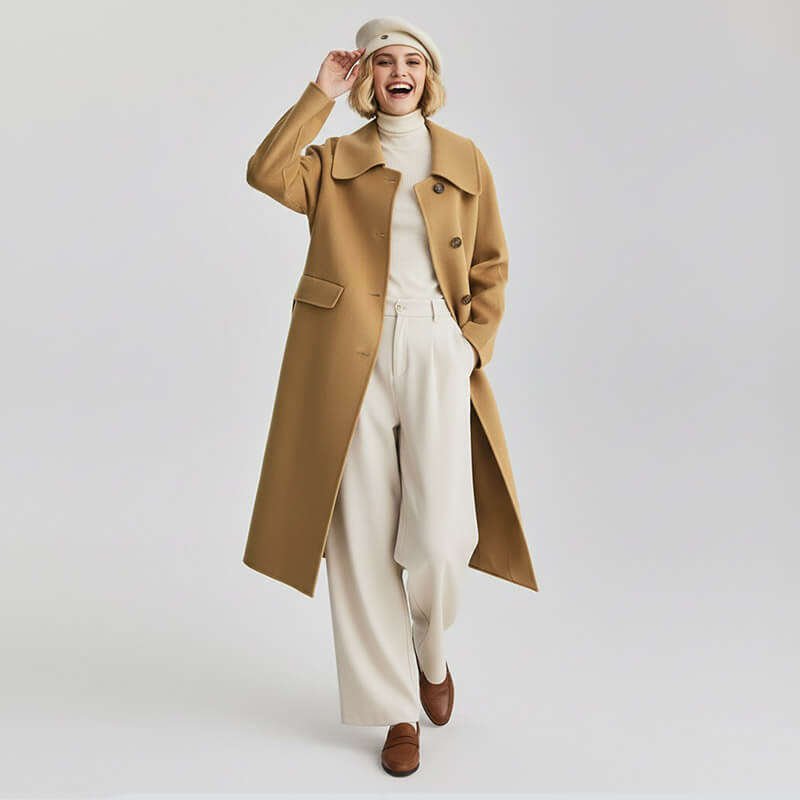 Cashmere-like Wool-feel Knit | 400g/m2(600g/m) Heavyweight Polyester Fabric | Solid Color | For Coats, Jackets & Hats