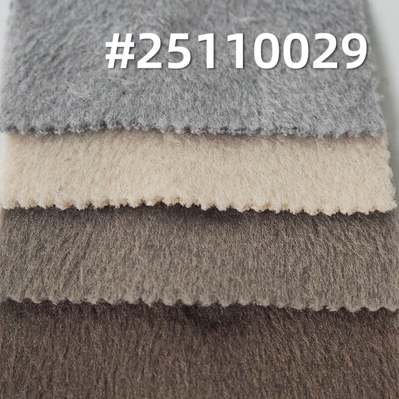 Cashmere-like Wool-feel Knit | 400g/m2(600g/m) Heavyweight Polyester Fabric | Solid Color | For Coats, Jackets & Hats