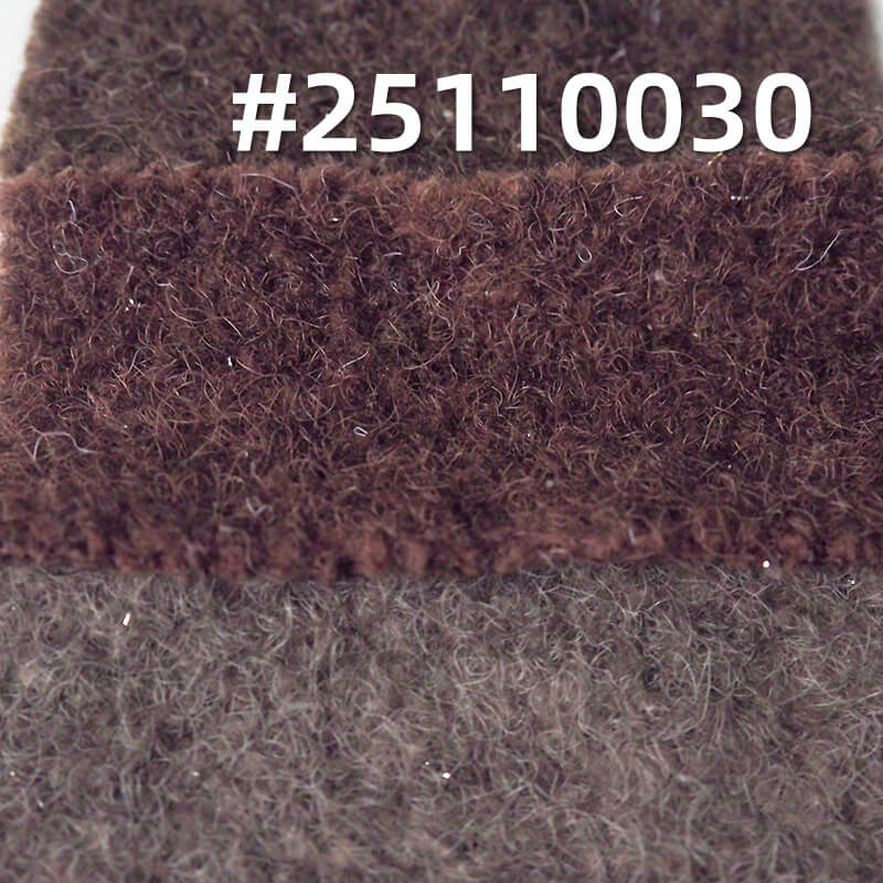Double-sided Minky Fleece with Metallic Yarn | 385g/m2(580g/m) Heavyweight Polyester Knit | For Luxury Coats & Hats