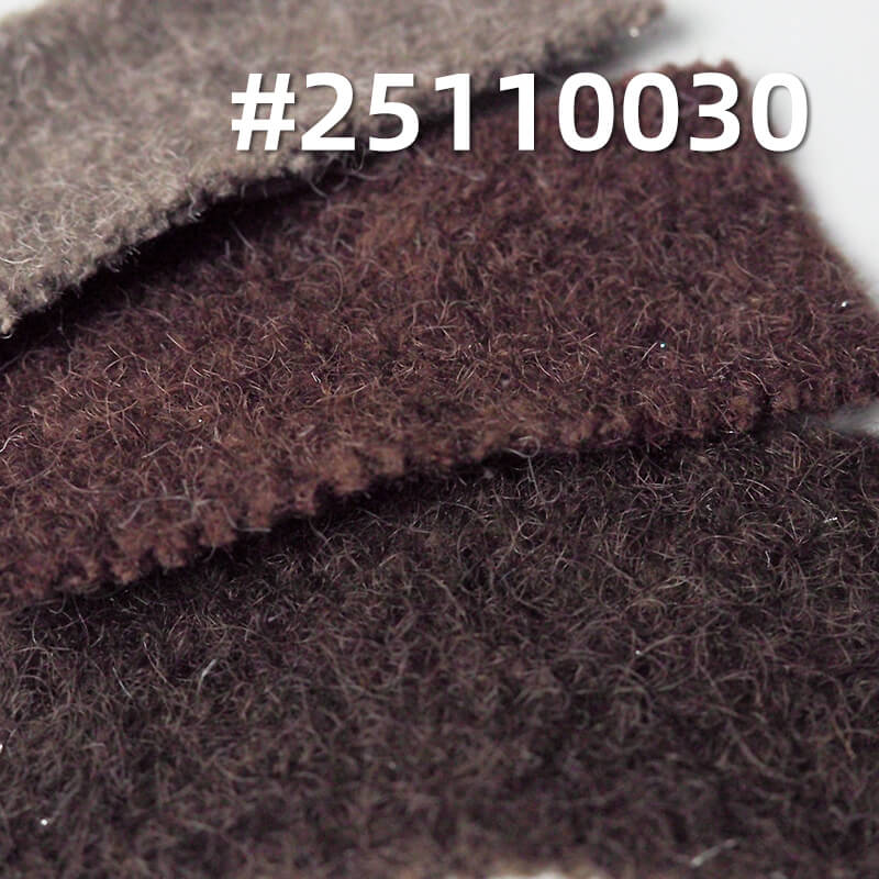 Double-sided Minky Fleece with Metallic Yarn | 385g/m2(580g/m) Heavyweight Polyester Knit | For Luxury Coats & Hats