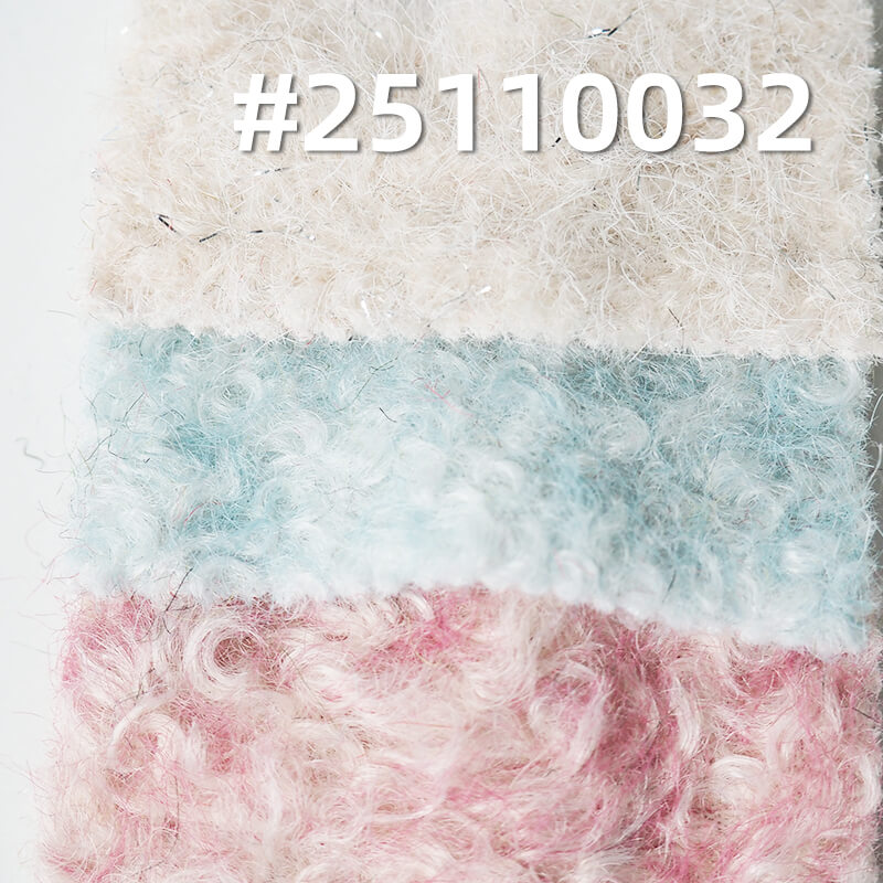 Heavyweight Knit Coating with Lurex | 400g/m2(600g/m) Textured Popcorn Fleece | Warm & Sparkling | ForCoats & Outerwear