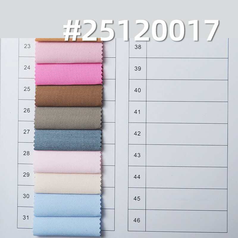 Stretch Polyester Bamboo Blend | 140g/m2 Lightweight Twill | Fine Twill Fabric for Shirts, Skirts & Blouses