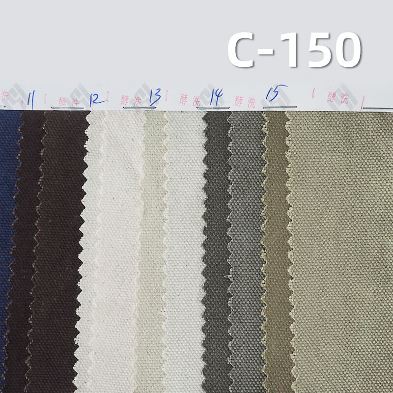 Washed Moleskin Canvas | 310g/m2 Cotton Heavyweight Multi-Color Fabric | Bag Trousers Jackets Fabric