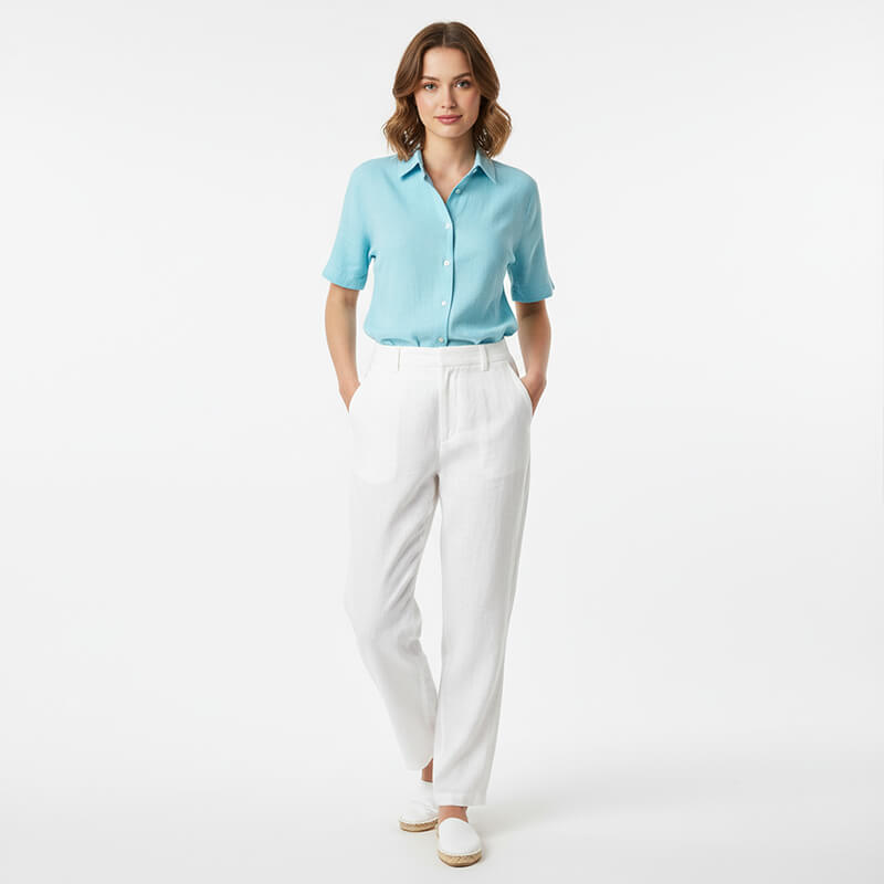 Stretch Bamboo Blend Fabric | 150g/m2 Herringbone Weave | For Premium Shirts, Skirts & Uniforms