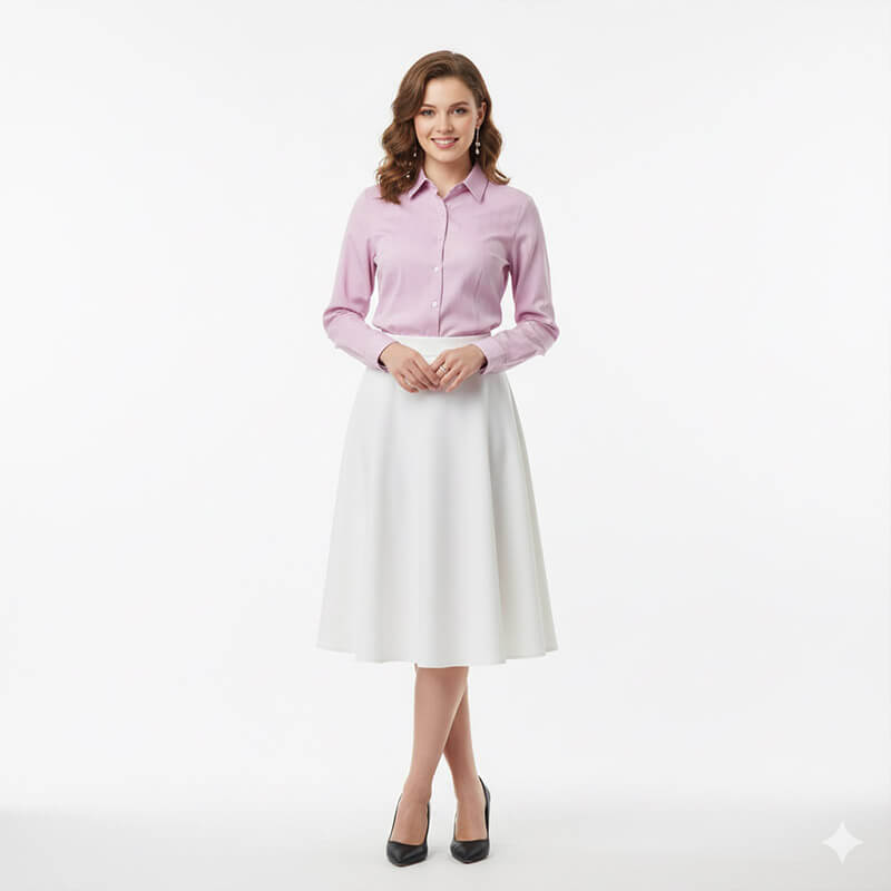 Stretch Bamboo Blend Fabric | 145g/m2 Herringbone Weave | For Premium Shirts, Skirts & Uniforms