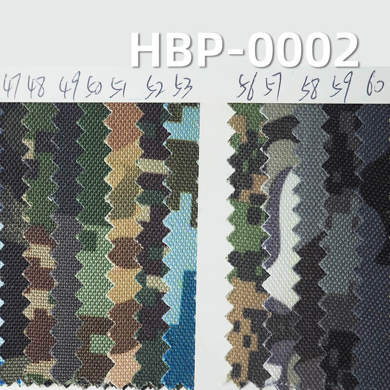 900D*600D Polyester Oxford | 370g/m2 Heavy-Duty Camouflage Print | PVC Coated & Waterproof | For Backpacks & Luggage