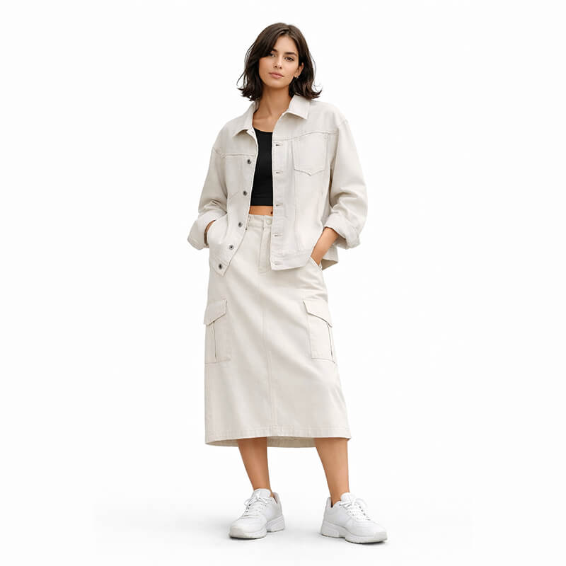 [PFD]Double Warp Single Weft Canvas | 305g/m2 Cotton Plied Yarn Horizontal Slub Canvas | Bags & Jackets Fabric