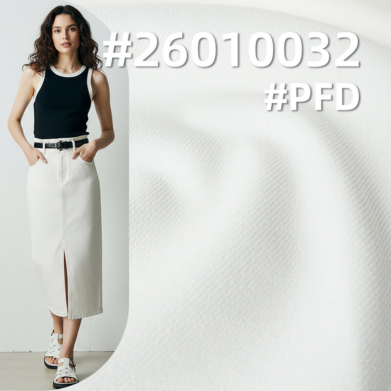 100% Cotton Semi-Bleached Denim|10.8oz Wide-Width Twill Denim|Fashion White Denim|Denim Shirt & Skirt Fabric
