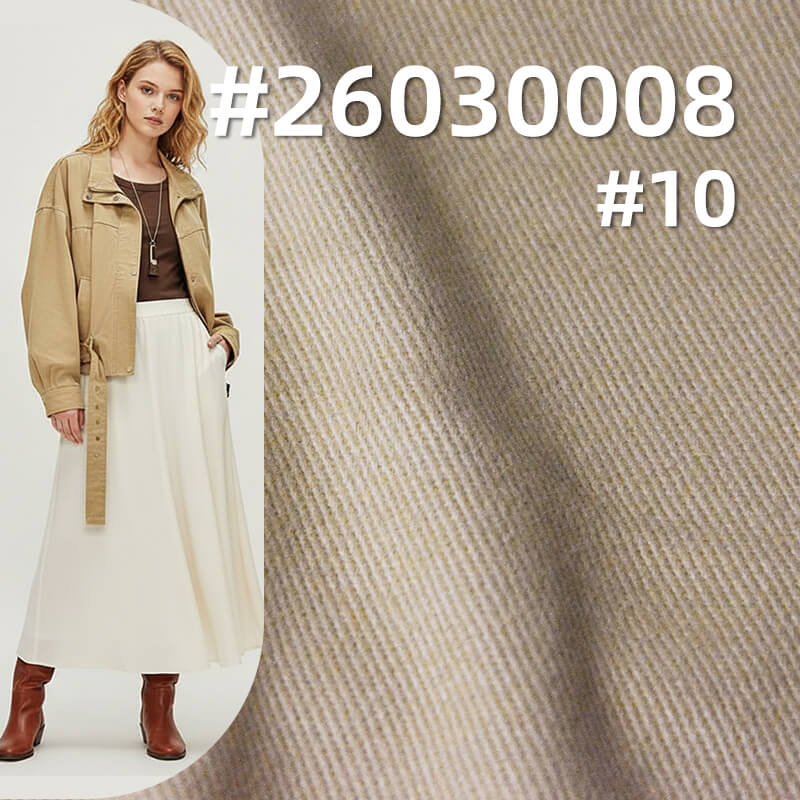 310g/m2 Cotton Stretch Dyed Fabric|10*10 Combed Twill Peached & Brushed-Back Fabric|Jacket & Workwear Pants Fabric