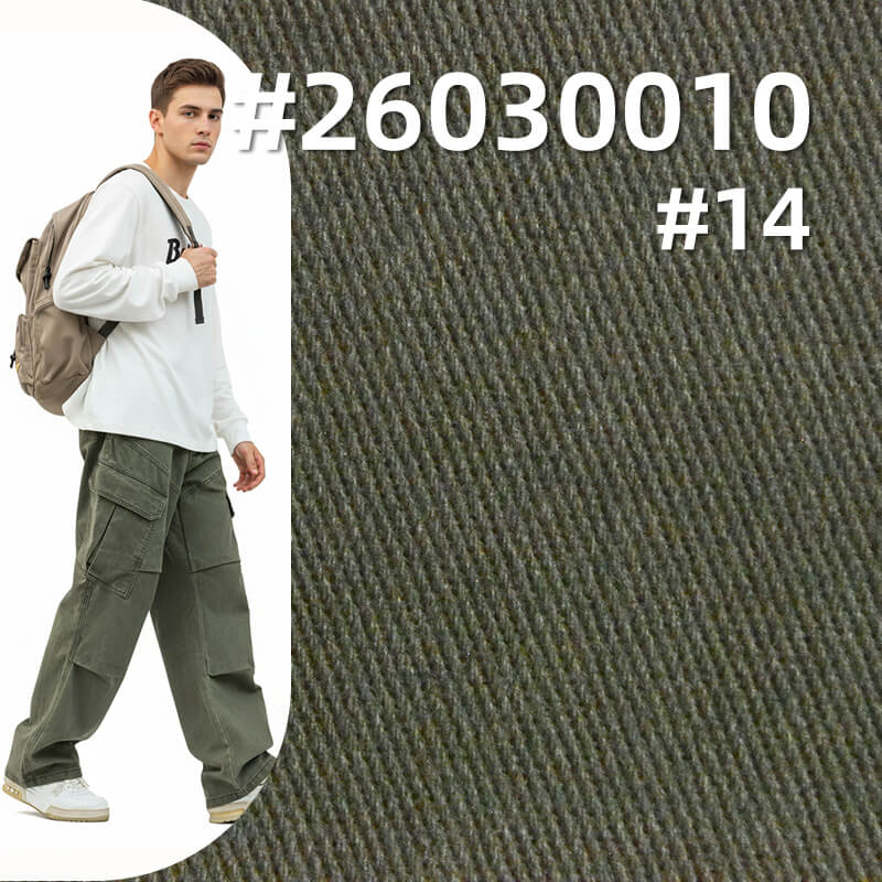 310g/m2 Cotton Stretch Dyed Fabric|10*10 Combed Twill Snowflake-Effect Napped Fabric|Workwear Jacket Pants & Skirt Fabric