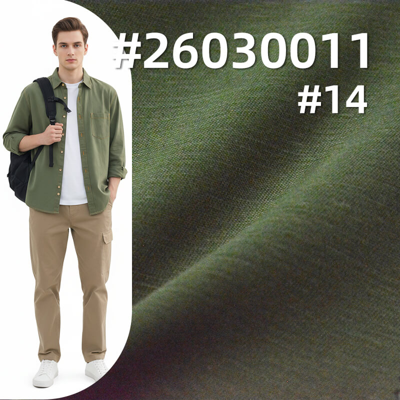 100% Cotton Combed Dyed Fabric|265g/m2 Twill Fabric|Reverse Side as Face|Workwear Jacket Pants & Skirt Fabric