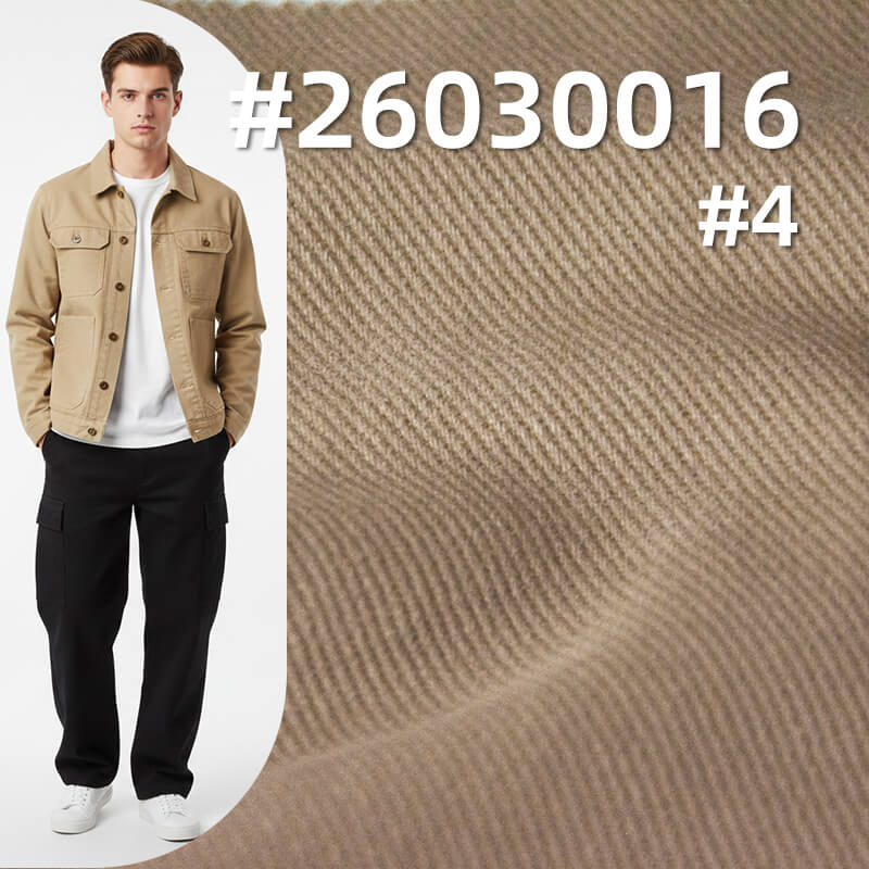 100% Cotton High-Density Twill Fabric|360g/m2 Snowflake-Effect Napped Dyed Fabric|Brushed-Back|Workwear Jacket & Pants Fabric