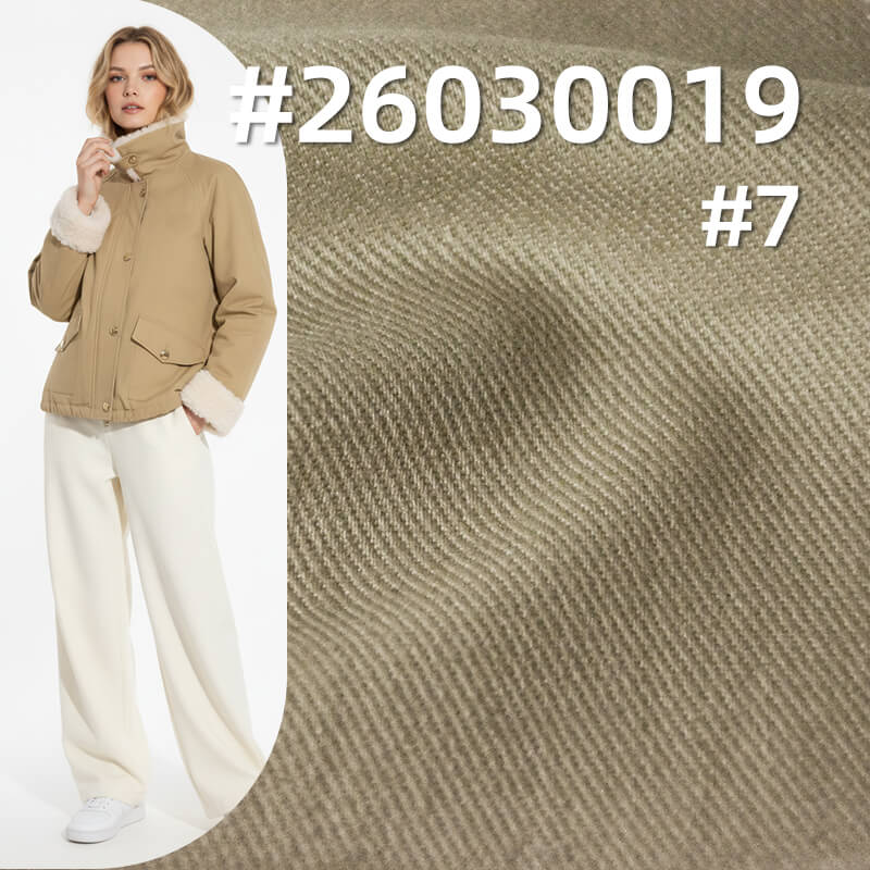 7S High-Stretch Siro-Spun Dyed Fabric|330g/m2 Cotton Peached & Brushed-Back Fabric|Casual Jacket & Workwear Pants Fabric