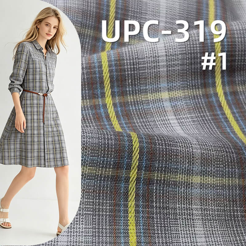 All-Cotton Yarn-Dyed Check Fabric | 110g/m2 Dobby Fabric | Fabric for Plaid Shirts, Dresses & Uniforms