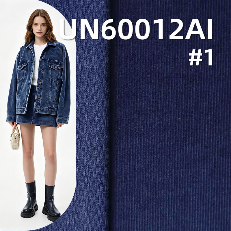  14-Wale Indigo Corduroy |380g/m2 Stretch Denim Corduroy | Fabric for Jackets & Pants