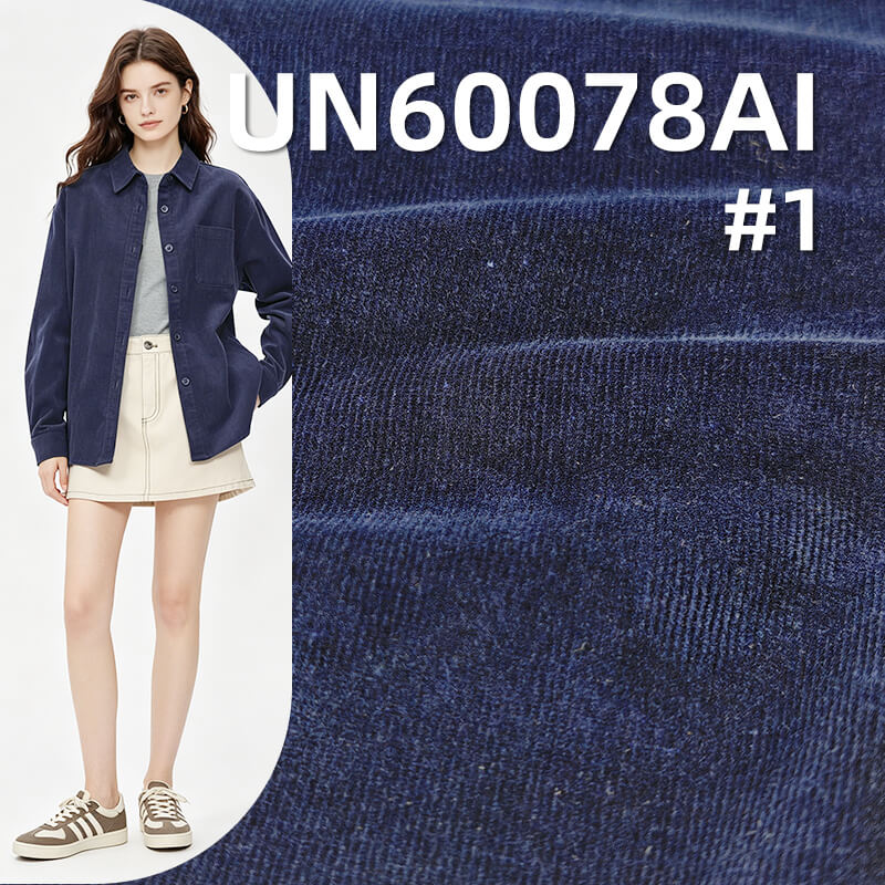 28-Wale Stretch Indigo Corduroy | 200g/m2 Denim Corduroy | Fabric for Casual Tops, Skirts & Pants