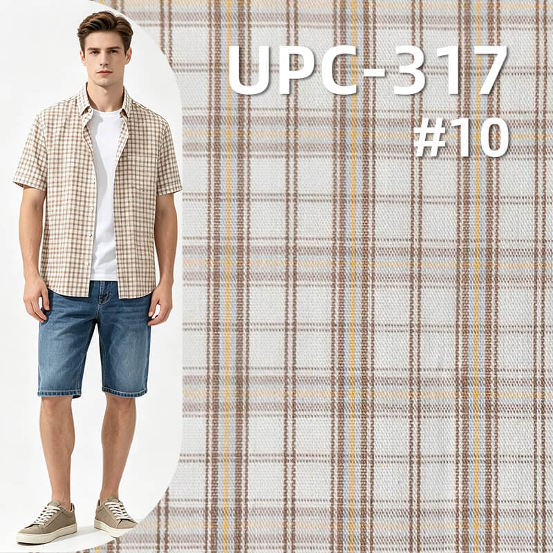 Yarn-Dyed Stripe and Check Fabric | 113g/m2 Cotton Plain Fabric | Fabric for Preppy Shirts & School Uniform Skirts