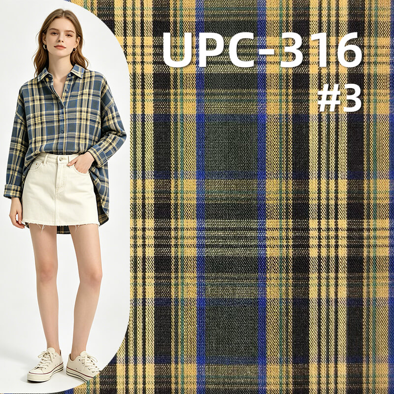 All-Cotton Yarn-Dyed Check Fabric | 118g/m2 Cotton Plain Fabric | Fabric for Plaid Shirts & Dresses