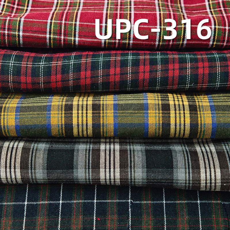 All-Cotton Yarn-Dyed Check Fabric | 118g/m2 Cotton Plain Fabric | Fabric for Plaid Shirts & Dresses