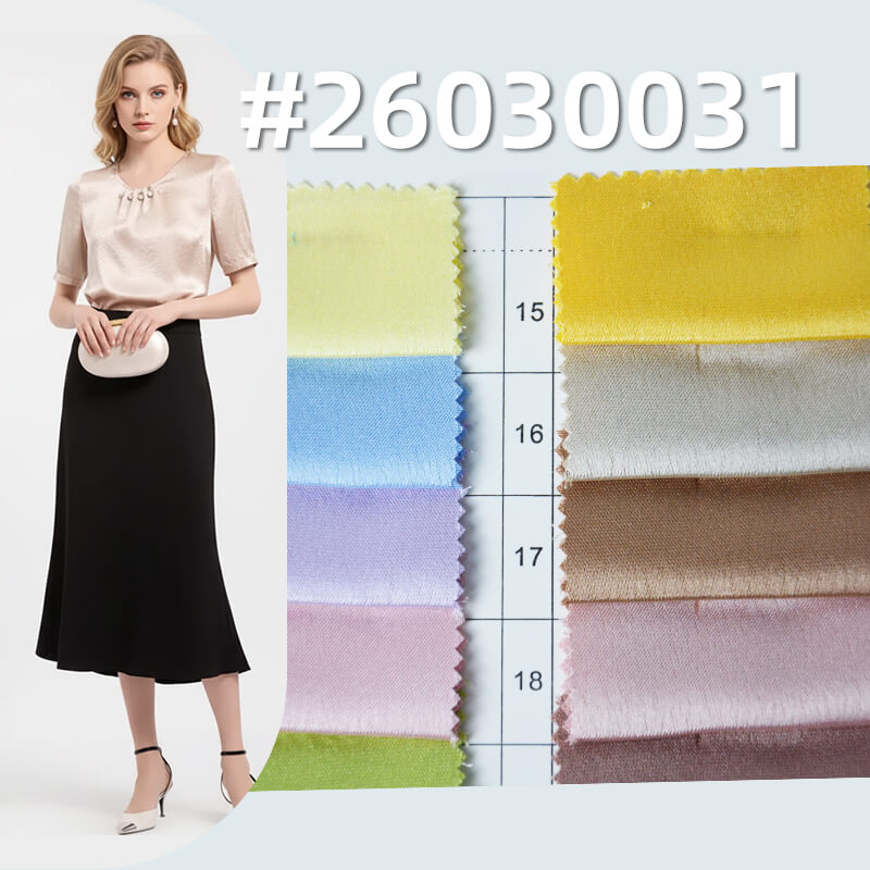 100% Polyester Acetate-Look Crackled Satin|190g/m2 Silky High-Shine Satin Fabric|Women's Shirt Skirt Hanfu & Gown Fabric