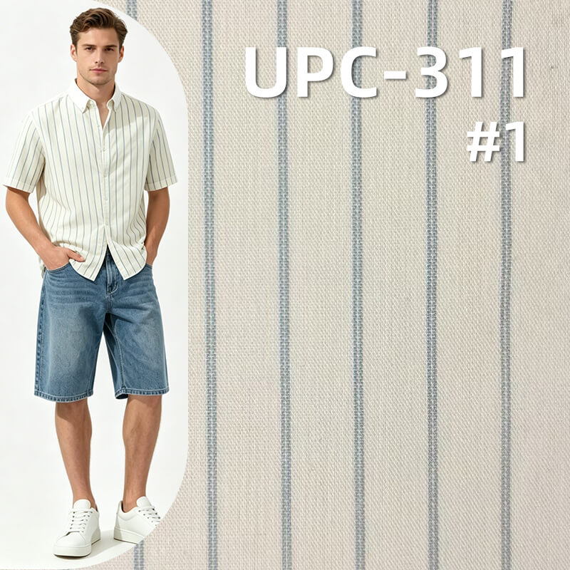 All-Cotton Yarn-Dyed Stripe Fabric | 107g/m2 Cotton Plain Fabric | Fabric for Casual Shirts & Dresses