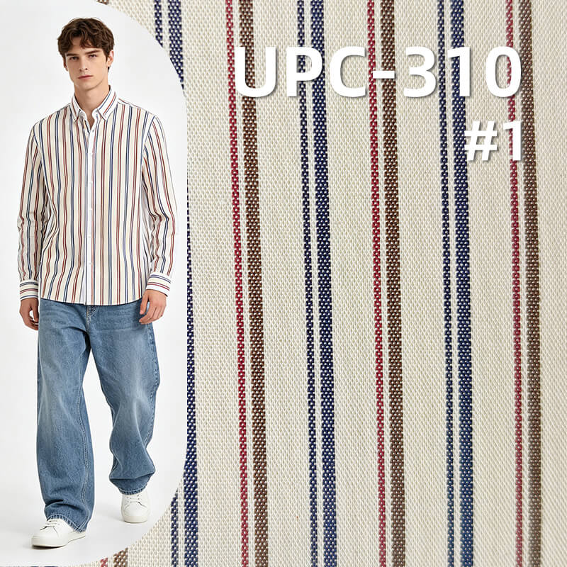 All-Cotton Yarn-Dyed Stripe Fabric | 107g/m2 Cotton Plain Fabric | Fabric for Shirts & Dresses