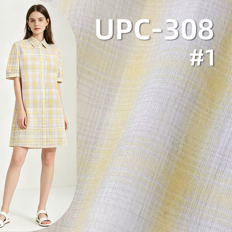 All-Cotton Yarn-Dyed Check Fabric | 105g/m2 Cotton Plain Fabric | Fabric for Plaid Shirts & Dresses