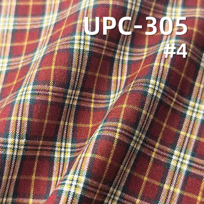 All-Cotton Yarn-Dyed Check Fabric | 120g/m2 Cotton Plain Fabric | Fabric for Plaid Shirts & Dresses