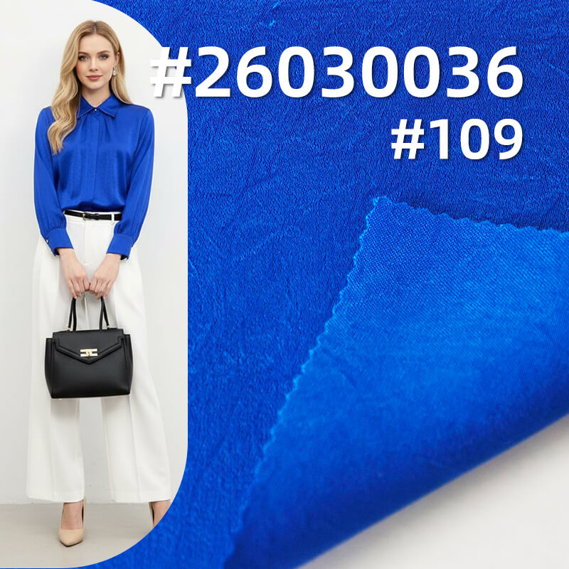 Matte Hand-Crushed Satin|140g/m2 Polyester Satin Fabric|Shirt & Skirt Fabric