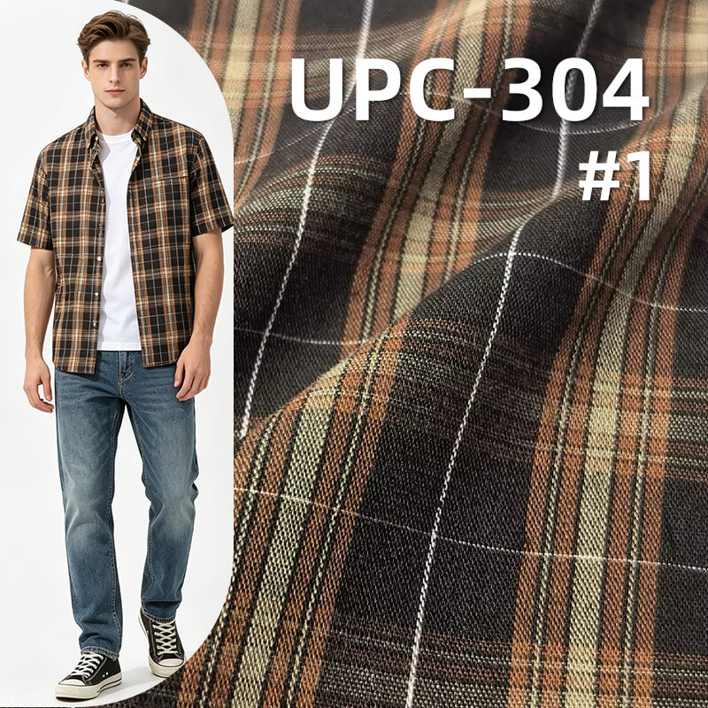 All-Cotton Yarn-Dyed Check Fabric | 110g/m2 Cotton Plain Fabric | Fabric for Plaid Shirts & Dresses