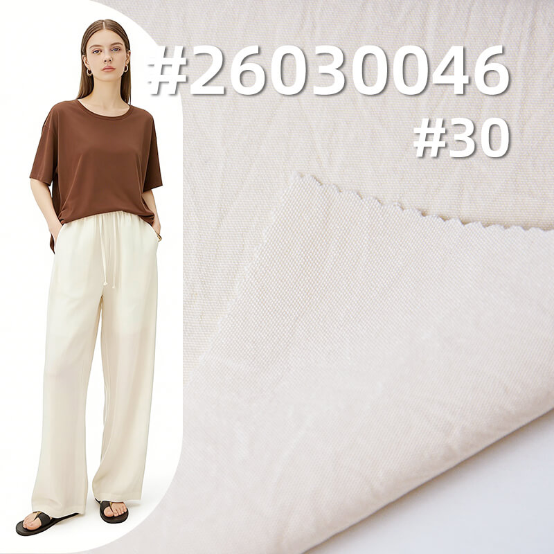 Four-Way Stretch Hand-Crushed Fabric|120g/m2 Polyester Crinkle Fabric|Shirt Skirt & Casual Pants Fabric