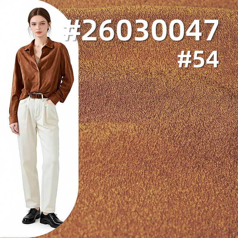 Acetate-Look Linen-Texture Crepe|160g/m2 Polyester Dobby Dyed Fabric|Shirt Skirt & Casual Pants Fabric