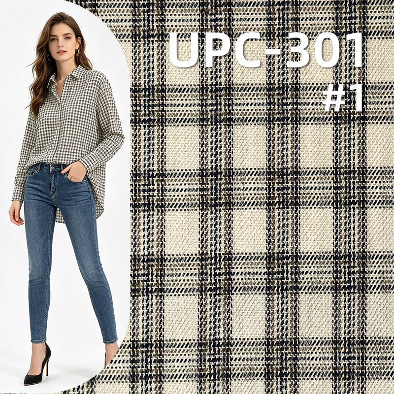 141g/m² Cotton Yarn-Dyed Double-Sided Twill Plaid Fabric | Fabric for Casual Shirts & Dresses