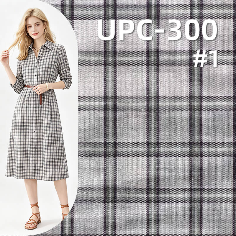100% Cotton Yarn-Dyed Plaid Fabric |125g/m² Plain Weave Textile | Fabric for Casual Shirts & Dresses