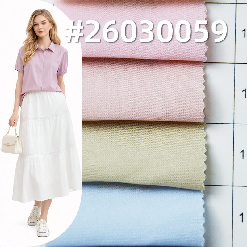 170g/m2 Polyester Stretch Broken Twill Crinkle Fabric|Shirt Pants & Dress Fabric