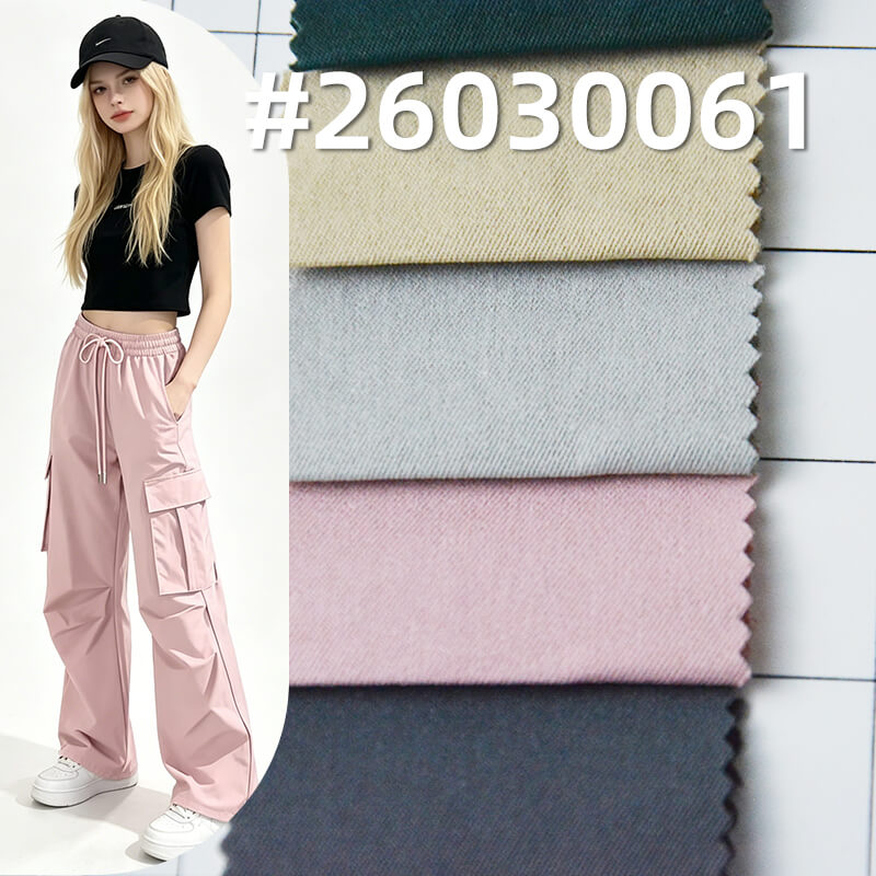 Sand-Washed Fine Twill Cotton-Like Crinkle Fabric|170g/m2 Polyester Double-Face Twill|Top Workwear Pants & Skirt Fabric