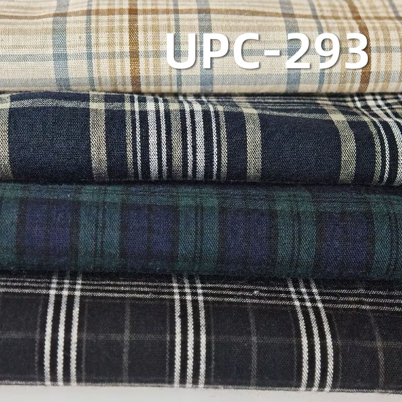 100% Cotton Yarn-Dyed Plaid Fabric | 110g/m²  Plain Weave Textile | Fabric for Shirts, Skirts & Trousers