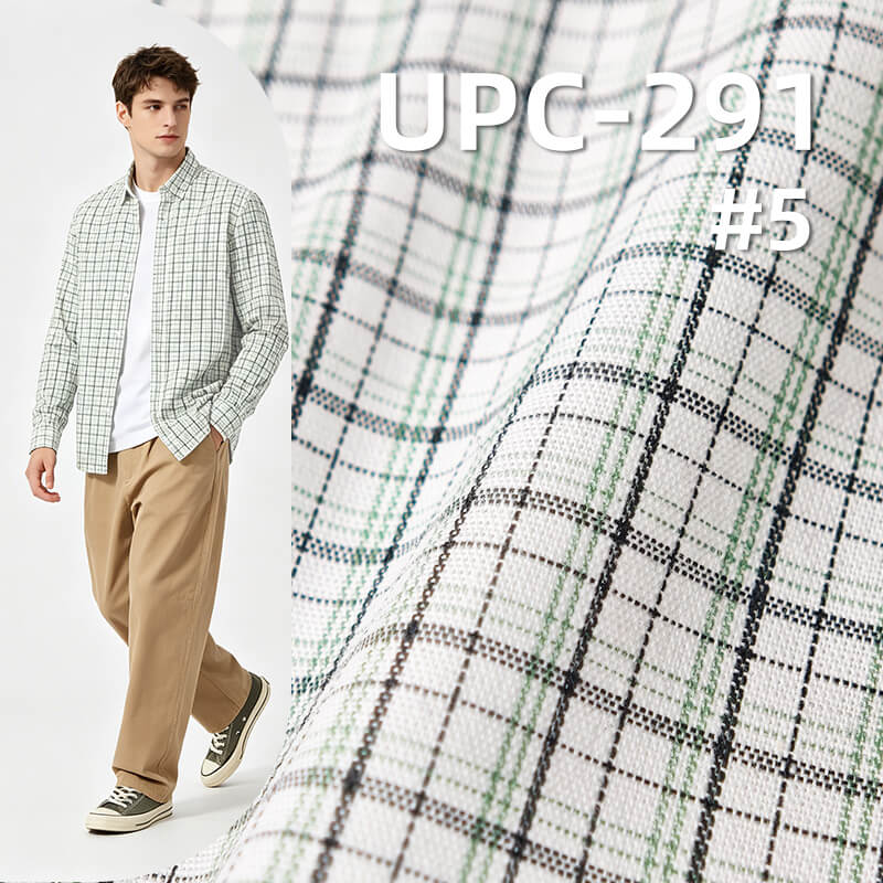 100% Cotton Yarn-Dyed Plaid & Striped Fabric |115g/m² Plain Woven Textile | Fabric for Casual Shirts & Dresses