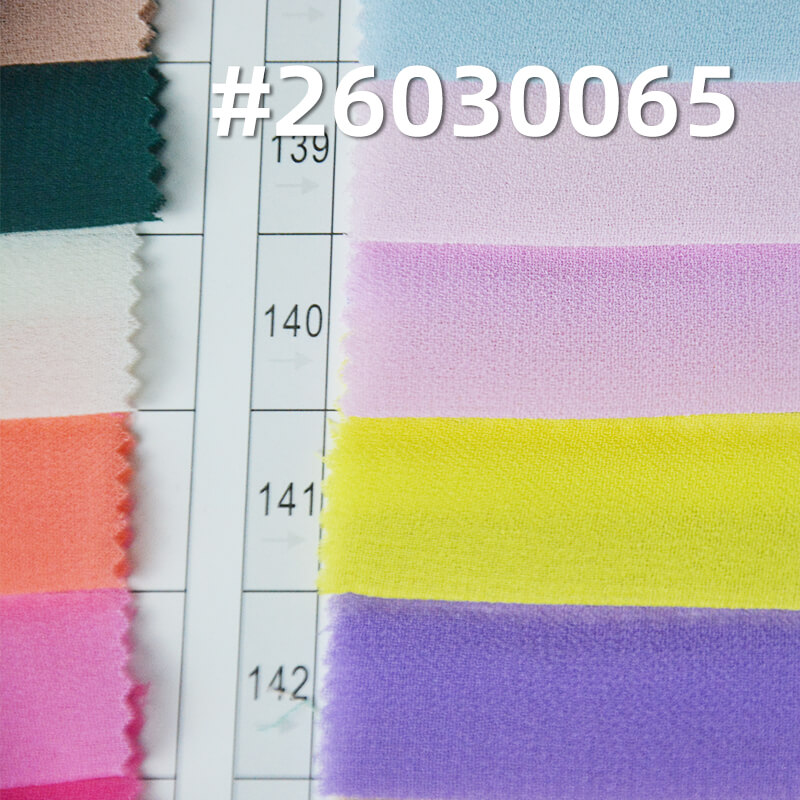 85g/m2 Polyester Plain Weave Dyed Fabric|Pearl Chiffon|Top & Skirt Fabric