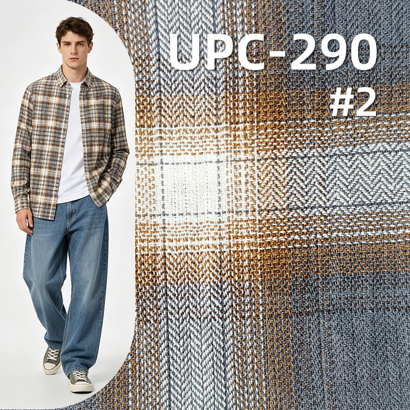 100% Cotton Seersucker Plaid Fabric | 126g/m² Dobby Yarn-Dyed Textile | Fabric for Shirts, Skirts & Casual Trousers