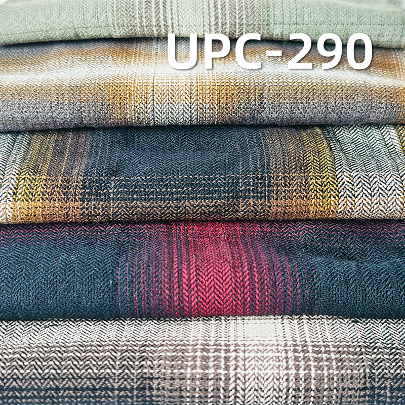 100% Cotton Seersucker Plaid Fabric | 126g/m² Dobby Yarn-Dyed Textile | Fabric for Shirts, Skirts & Casual Trousers
