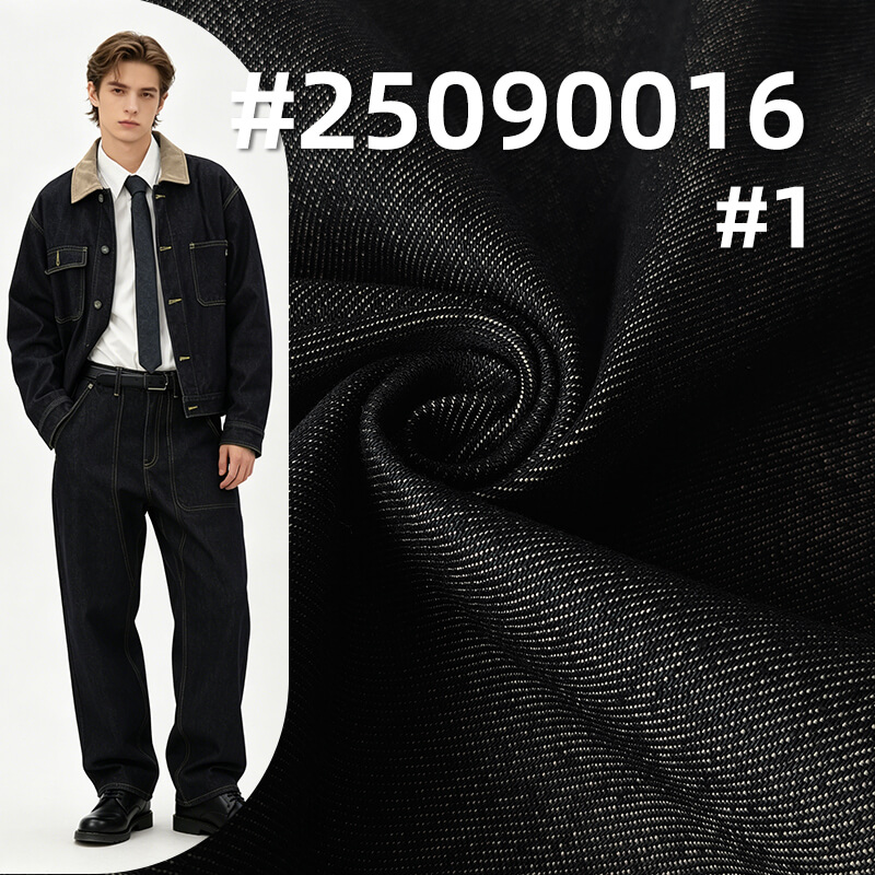 Dual-Core Non-Fading Flocked Denim Fabric |12.3 oz Low-Stretch Woven Textile | Fabric for Denim Jackets & Jeans